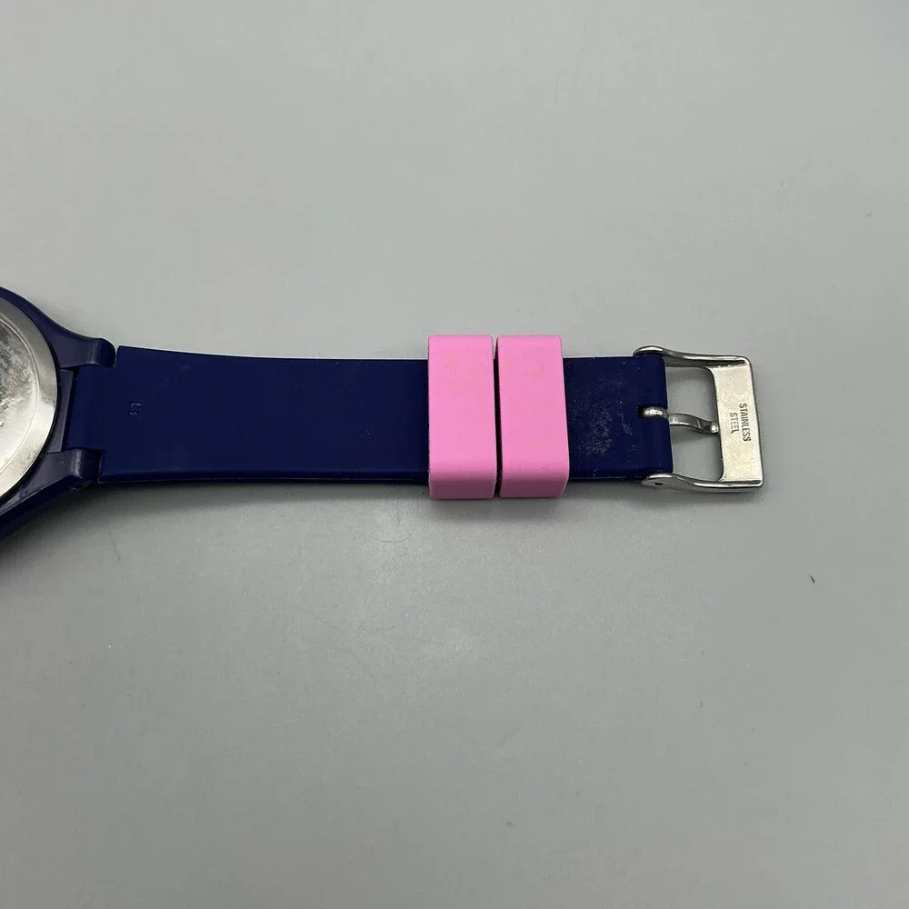 Juicy Couture Womens Watch 38mm Blue Pink Dial Navy New Battery